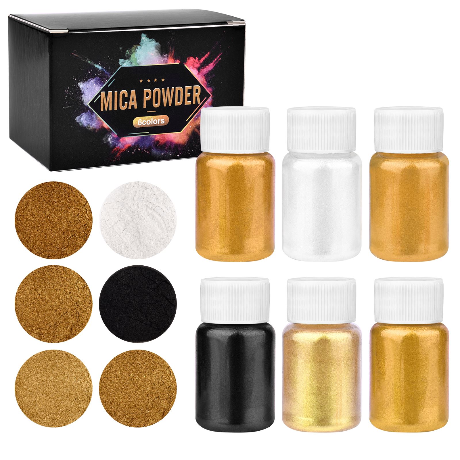 6Color/ Box Epoxy Mica Powder Suitable For Epoxy Candle Soap Coloring Natural Pearl Powder Colorful Set Dye Moulds Making 1set
6Color/ Box Epoxy Mica Powder Suitable For Epoxy Candle Soap Coloring Natural Pearl Powder Colorful Set Dye Moulds Making 1set