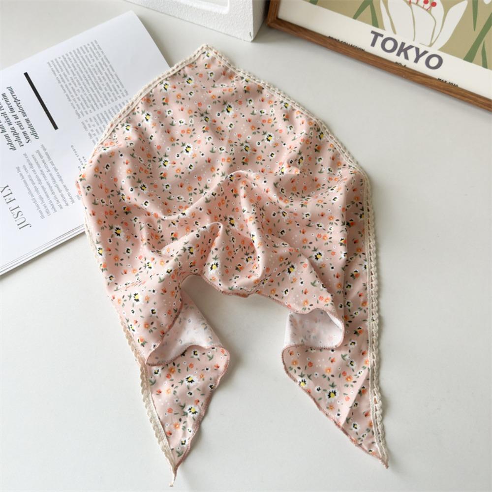 Fashion Beach Flower Print Hair Scarf Chiffon Fabric Lace Trim Triangle Headband Versatile Floral Women s Silk Scarf Summer рожевий
Fashion Beach Flower Print Hair Scarf Chiffon Fabric Lace Trim Triangle Headband Versatile Floral Women s Silk Scarf Summer рожевий