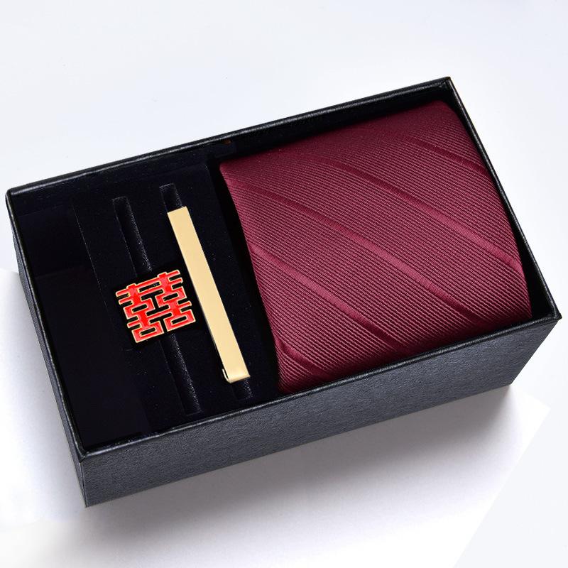 Gift Box, Groom S Wedding Red Striped Tie, Men S Tie Clip Can Add Personalized Happy Chest
Gift Box, Groom S Wedding Red Striped Tie, Men S Tie Clip Can Add Personalized Happy Chest