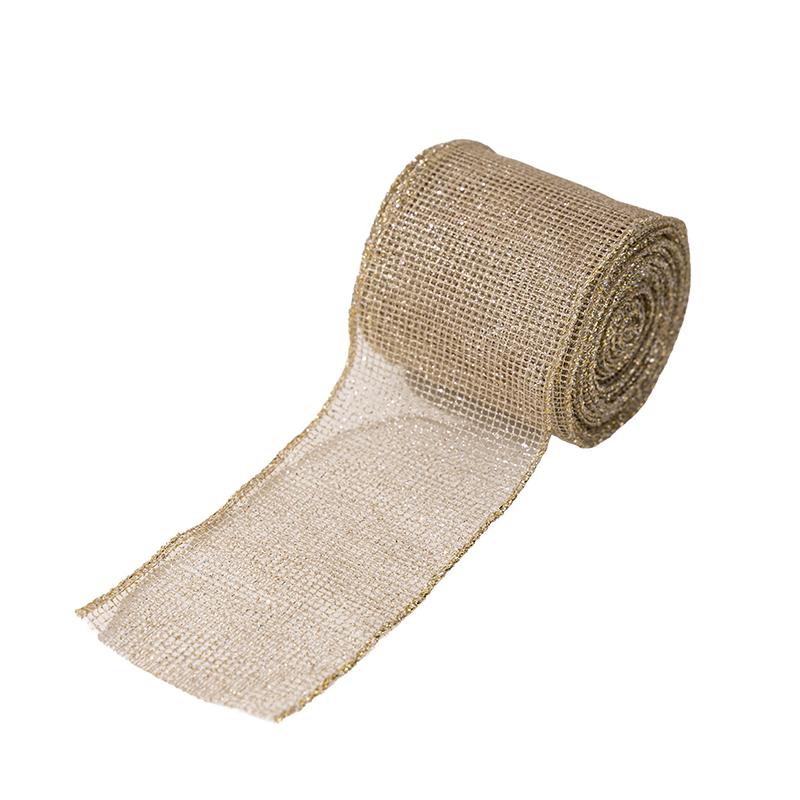 5 м Красная сетчатая атласная лента Праздничная сетчатая лента Сделай сам Декоративная лента-бант Льняная тканая тесьма золотой