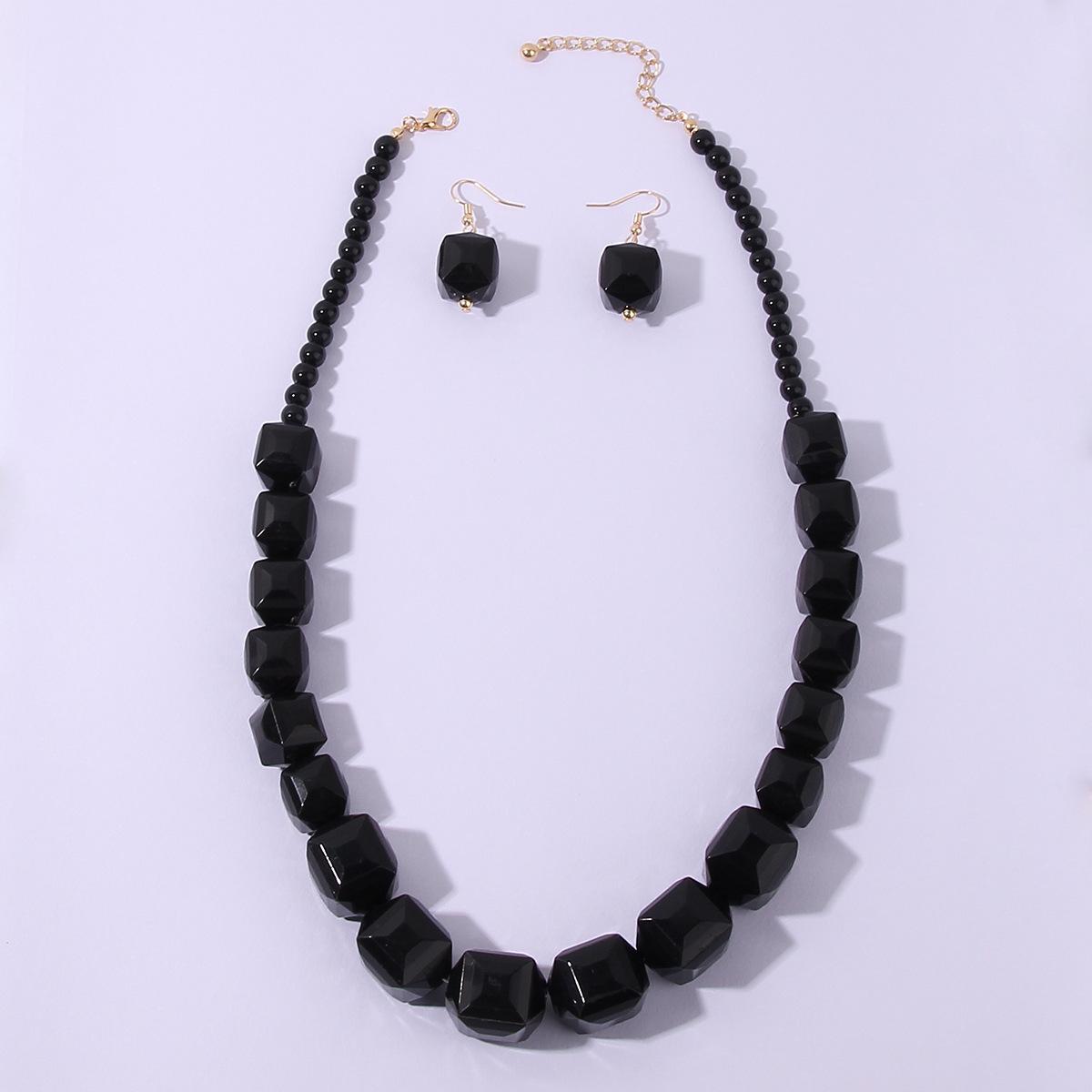 Accessories Geometric Acrylic Earrings Necklace Set Popular Necklace Women чорний
Accessories Geometric Acrylic Earrings Necklace Set Popular Necklace Women чорний