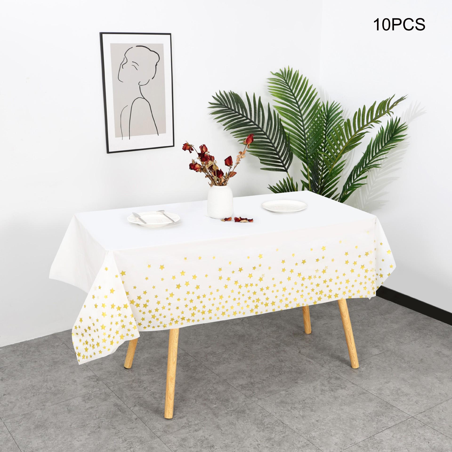 Disposable Tablecloth 10PCS Party PEVA Plastic Tablecloth Waterproof and Oilproof
Disposable Tablecloth 10PCS Party PEVA Plastic Tablecloth Waterproof and Oilproof
