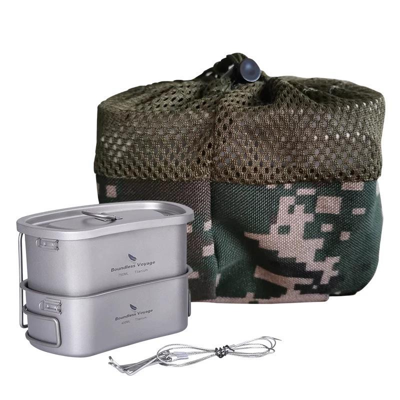 Outdoor Military Canteen Bottle Camping Hiking Water Cups Titanium Cookware 1100ml Bottle 750ml Pot 400ml Bowl
Outdoor Military Canteen Bottle Camping Hiking Water Cups Titanium Cookware 1100ml Bottle 750ml Pot 400ml Bowl