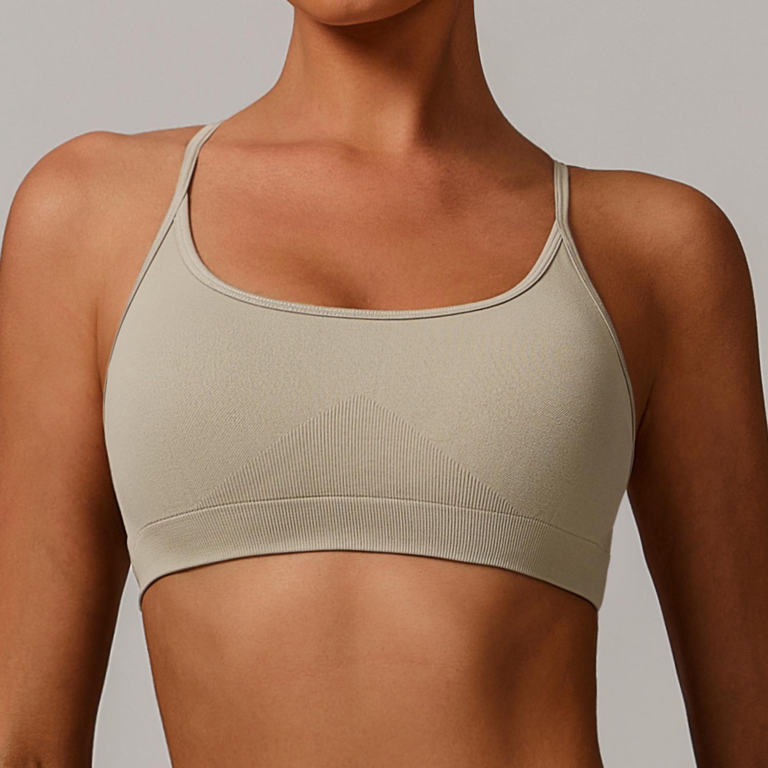 Seamless Strappy Yoga Bra - Quick-Dry Fit for Sports & Fitness Medium
Seamless Strappy Yoga Bra - Quick-Dry Fit for Sports & Fitness Medium