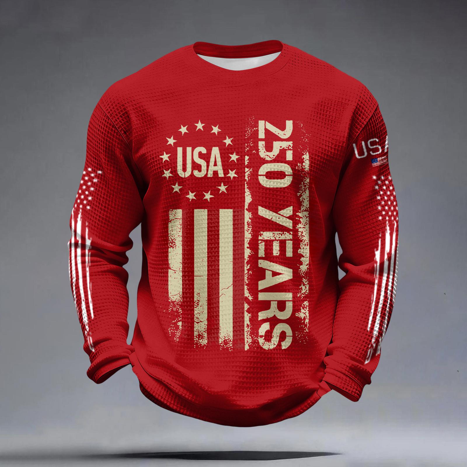 USA Anniversary Men s Casual Letter Print Long-Sleeve Sweatshirt XL червоний
USA Anniversary Men s Casual Letter Print Long-Sleeve Sweatshirt XL червоний