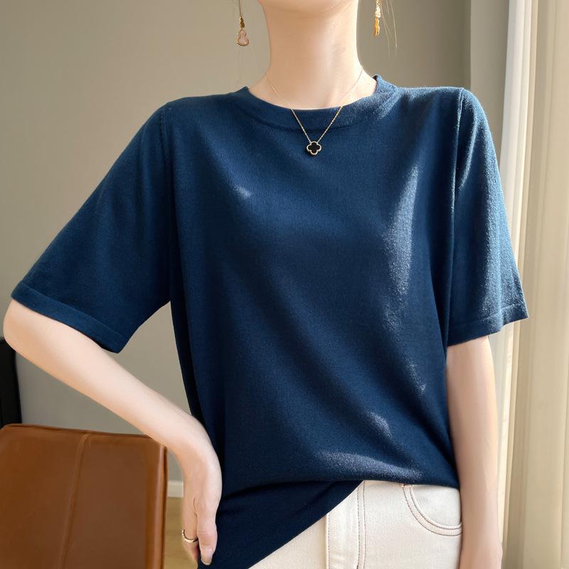 Macaron Tencel Wool Short-Sleeve Women s Loose Knit T-Shirt Extra Large
Macaron Tencel Wool Short-Sleeve Women s Loose Knit T-Shirt Extra Large