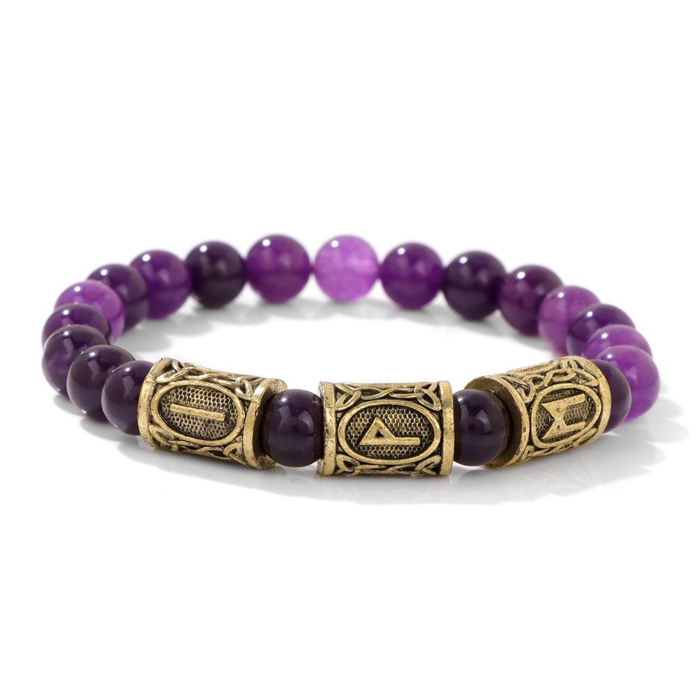 Viking Rune Stone Bead Bracelet Handwoven Ethnic Bohemian Accessory 19cm аметист
Viking Rune Stone Bead Bracelet Handwoven Ethnic Bohemian Accessory 19cm аметист