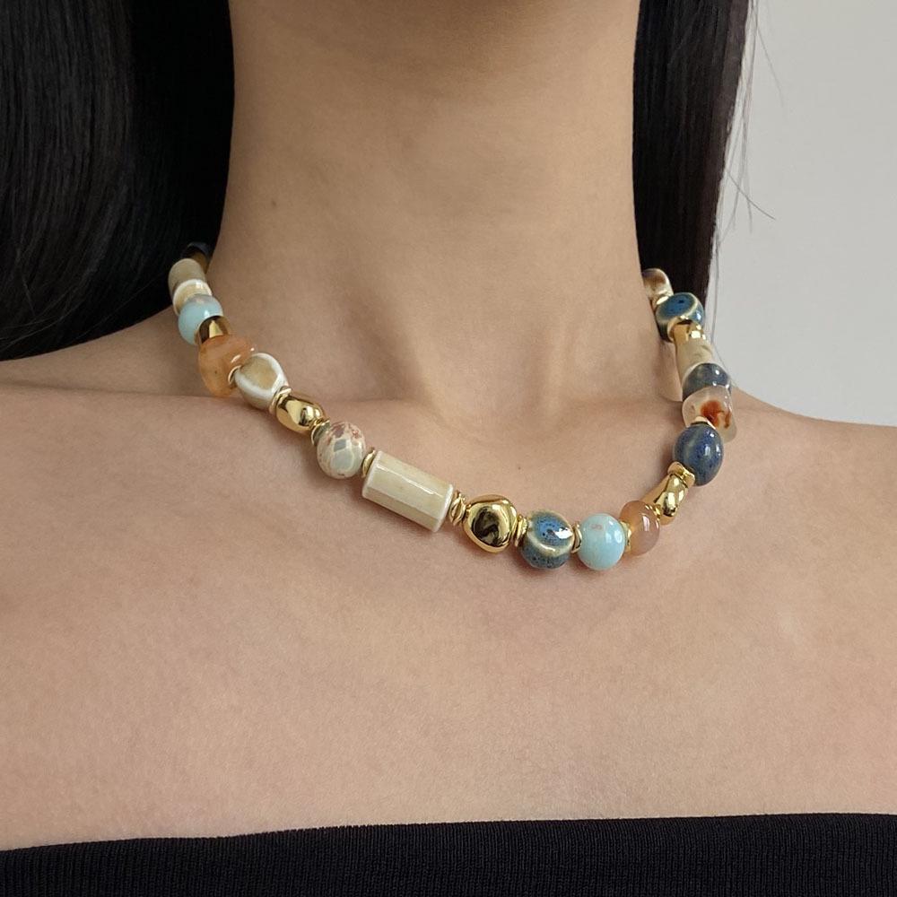 Colorful Retro Chinese-Style Stone Beaded Necklace – Versatile High-End Women s Choker
Colorful Retro Chinese-Style Stone Beaded Necklace – Versatile High-End Women s Choker
