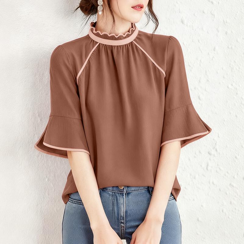 ZANZEA Women Stand Collar Loose Casual Half Sleeve Blouse 5XL камея рожевий колір
ZANZEA Women Stand Collar Loose Casual Half Sleeve Blouse 5XL камея рожевий колір