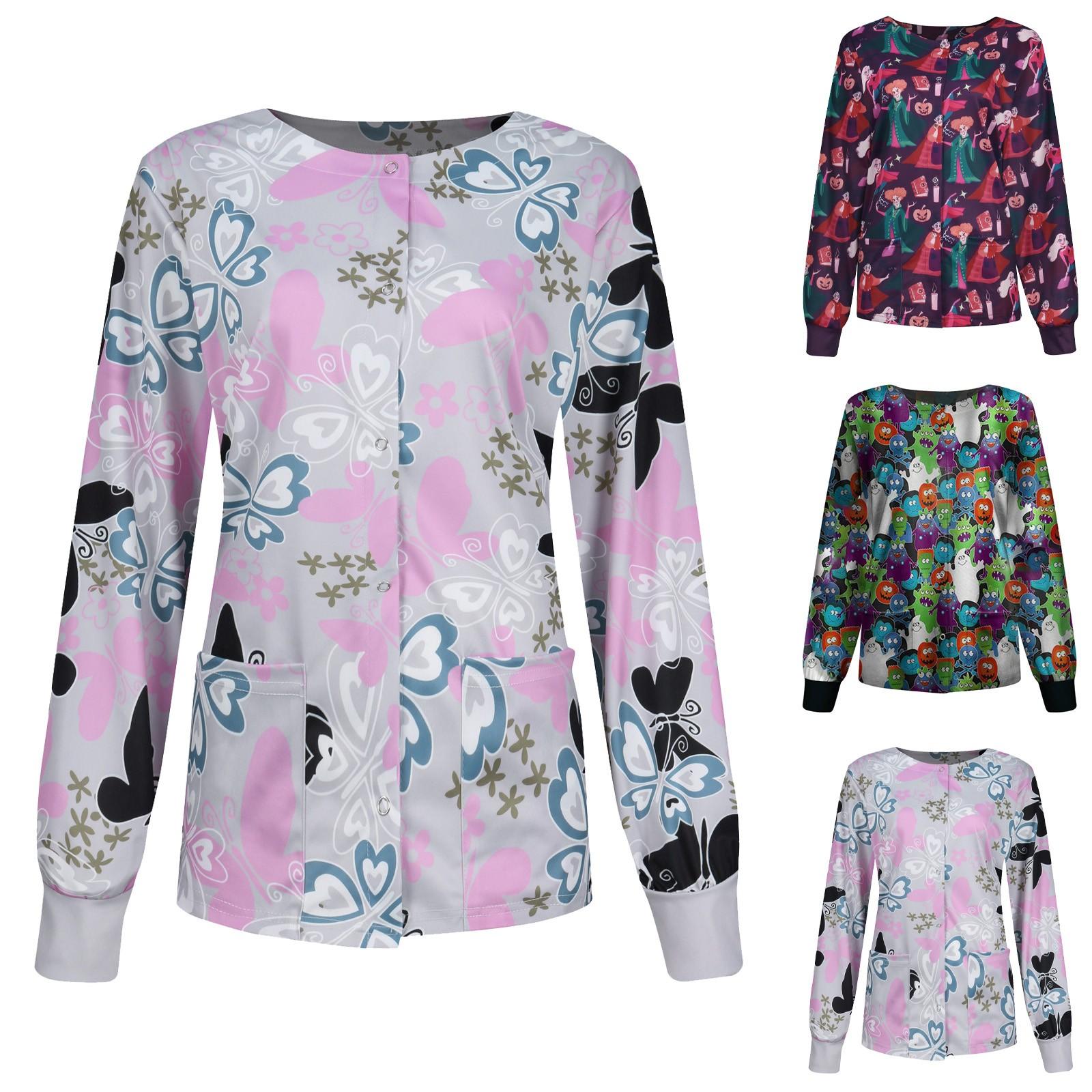 Women Casual Fashion Long-sleeved Stand-up Collar Single-breasted Printed Women s Protective Overalls Jacket Top
Women Casual Fashion Long-sleeved Stand-up Collar Single-breasted Printed Women s Protective Overalls Jacket Top