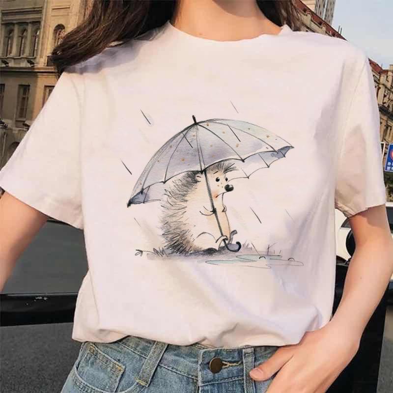New Cartoon Hedgehog and Donkey Print Womens Summer Fashion Shortsleeved Roundneck Tshirt for Casual Wear Graphic T Shirts S
New Cartoon Hedgehog and Donkey Print Womens Summer Fashion Shortsleeved Roundneck Tshirt for Casual Wear Graphic T Shirts S