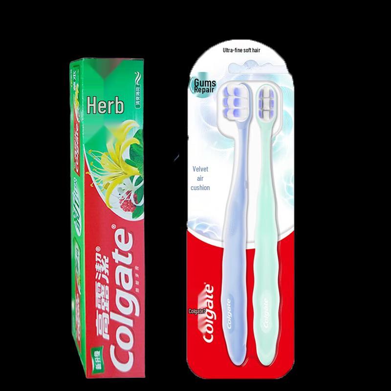 Colgate Herbal Toothpaste & Velvet Cushion Toothbrush Set
Colgate Herbal Toothpaste & Velvet Cushion Toothbrush Set