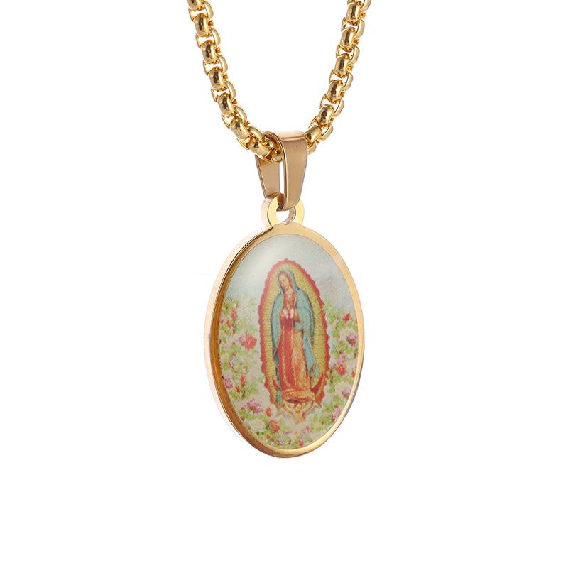 Stainless Steel Religious Vintage Style Guadalupe Catholic Church Virgin Mary Amulet Pendant Necklace Women Amulet Jewelry
Stainless Steel Religious Vintage Style Guadalupe Catholic Church Virgin Mary Amulet Pendant Necklace Women Amulet Jewelry