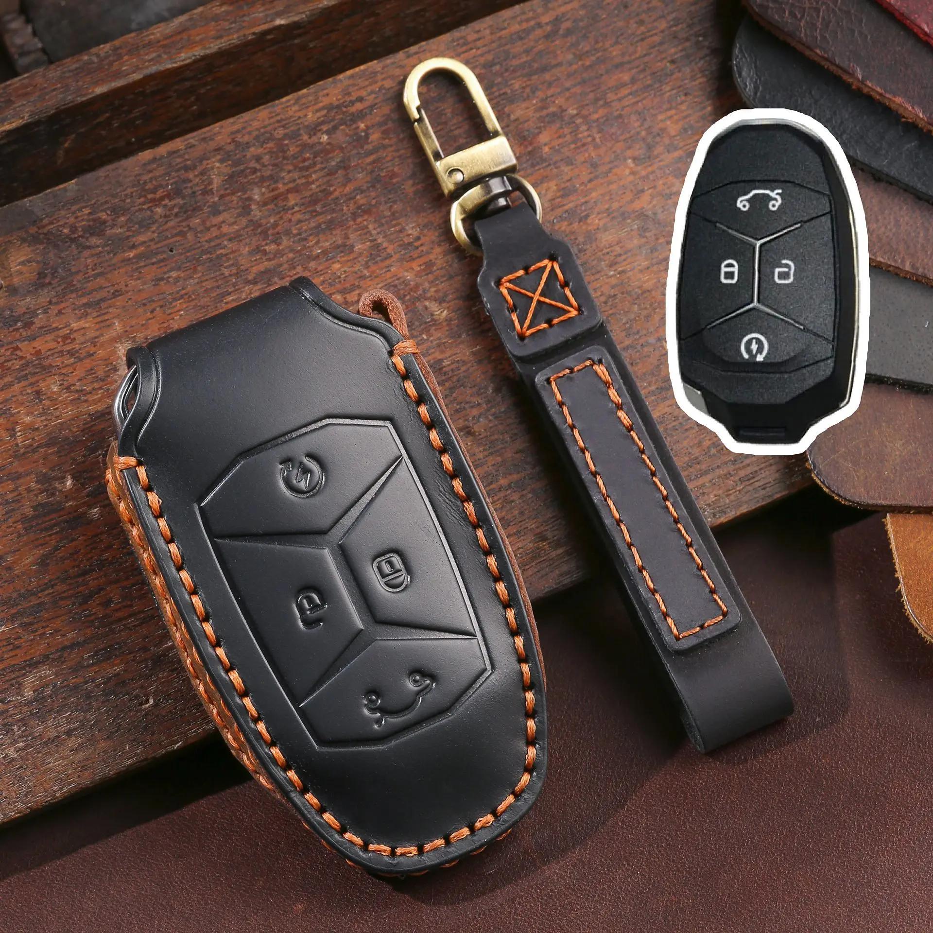 Leather Car Key Cover Keychain Holder Case Protector for Geely LYNK&CO 01 02 03 05 2017 2018 Keyless Go Remote Shell Accessories чорний
Leather Car Key Cover Keychain Holder Case Protector for Geely LYNK&CO 01 02 03 05 2017 2018 Keyless Go Remote Shell Accessories чорний