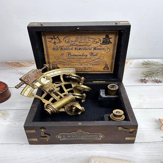 Nautical Sextant Custom Engraved Gift Brass Sextant With Telescope Working Compass, Anniversary Gift, Veteran Gift
Nautical Sextant Custom Engraved Gift Brass Sextant With Telescope Working Compass, Anniversary Gift, Veteran Gift