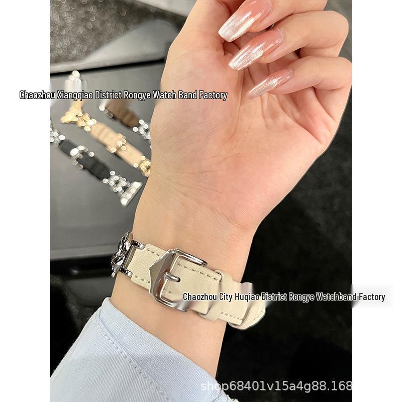 Xiaohongshu Metal Heart Patchwork Leather Strap for iWatch10 & Apple 9876: Chic Style 42/44/45/46/49mm
Xiaohongshu Metal Heart Patchwork Leather Strap for iWatch10 & Apple 9876: Chic Style 42/44/45/46/49mm