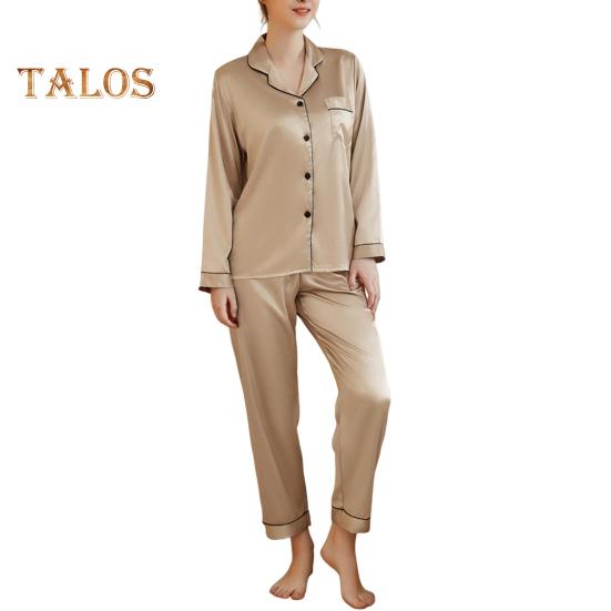 2 шт./комплект пижамный костюм атласный однобортный кардиган рубашка V-образный вырез воротник однотонная рубашка широкие свободные брюки ночная рубашка одежда для сна S
2 шт./комплект пижамный костюм атласный однобортный кардиган рубашка V-образный вырез воротник однотонная рубашка широкие свободные брюки ночная рубашка одежда для сна S