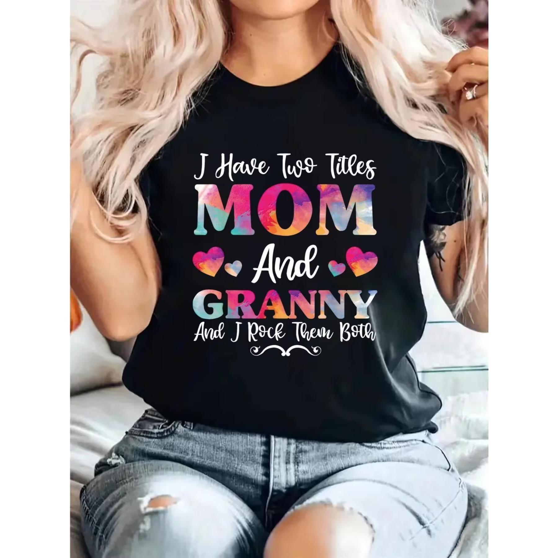 Women S Shirt Featuring Two Titles: Mom and Granny - Comfortable and Breathable Short-Sleeve Crew Neck Top S чёрный
Women S Shirt Featuring Two Titles: Mom and Granny - Comfortable and Breathable Short-Sleeve Crew Neck Top S чёрный