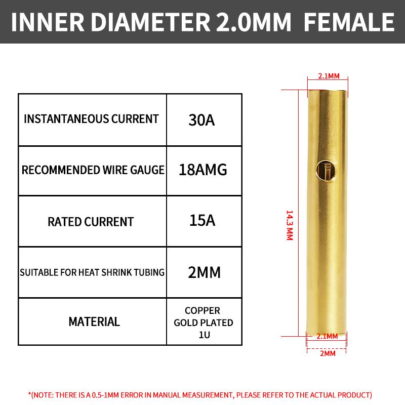 40pcs 2/3/3.5/4/5/5.5/6/6.5/8mm Aircraft model pure copper Banana Plug Gold Plated Copper Brushless Motor Bullet Connector (as the picture,40 pcs)
40pcs 2/3/3.5/4/5/5.5/6/6.5/8mm Aircraft model pure copper Banana Plug Gold Plated Copper Brushless Motor Bullet Connector (as the picture,40 pcs)