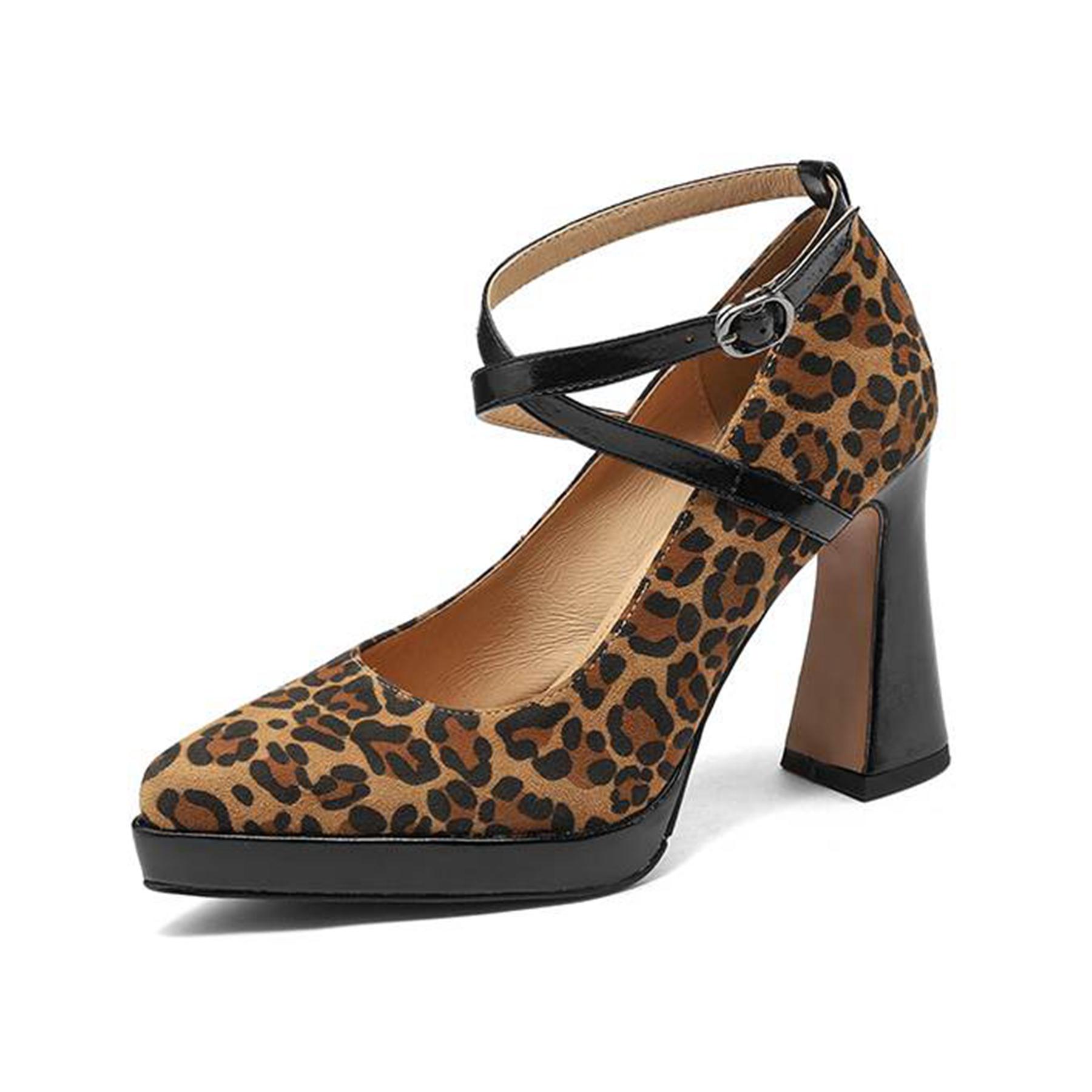 Krazing Pot Suede Leopard Pointed Toe Size 41 Chunky Super High Heels Ankle Straps Vintage Autumn Pumps 34
Krazing Pot Suede Leopard Pointed Toe Size 41 Chunky Super High Heels Ankle Straps Vintage Autumn Pumps 34