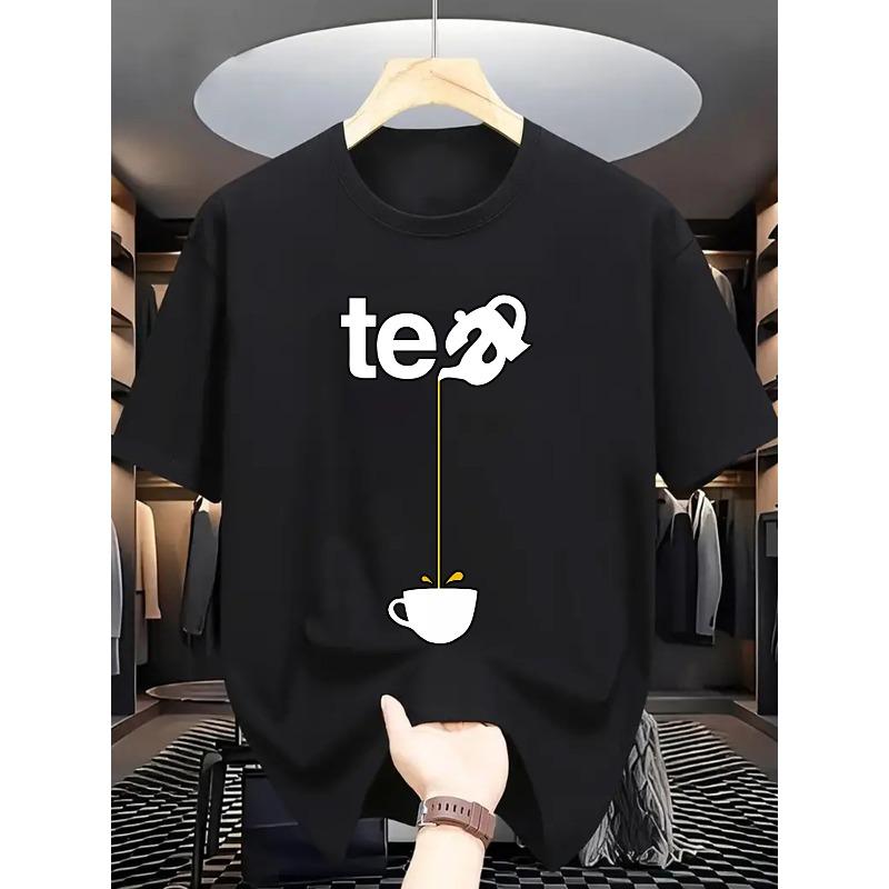 European sizes Summer Men S Fashion Casual Crew Neck T-Shirt with Letter Print, Slight Stretch Knit Fabric, Regular Fit, Patterned Short Sleeve Tee 4XL чорний
European sizes Summer Men S Fashion Casual Crew Neck T-Shirt with Letter Print, Slight Stretch Knit Fabric, Regular Fit, Patterned Short Sleeve Tee 4XL чорний
