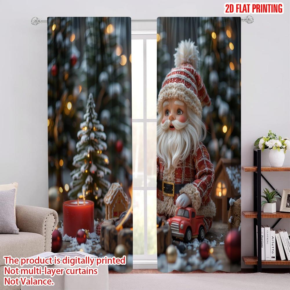 Set Of 2 Flat Printing Christmas Scene Curtain Warm Winter Polyester Without Electricity Birthday Party Perfect Holiday Made W100*H70(CM)-Hooks&1PCS
Set Of 2 Flat Printing Christmas Scene Curtain Warm Winter Polyester Without Electricity Birthday Party Perfect Holiday Made W100*H70(CM)-Hooks&1PCS