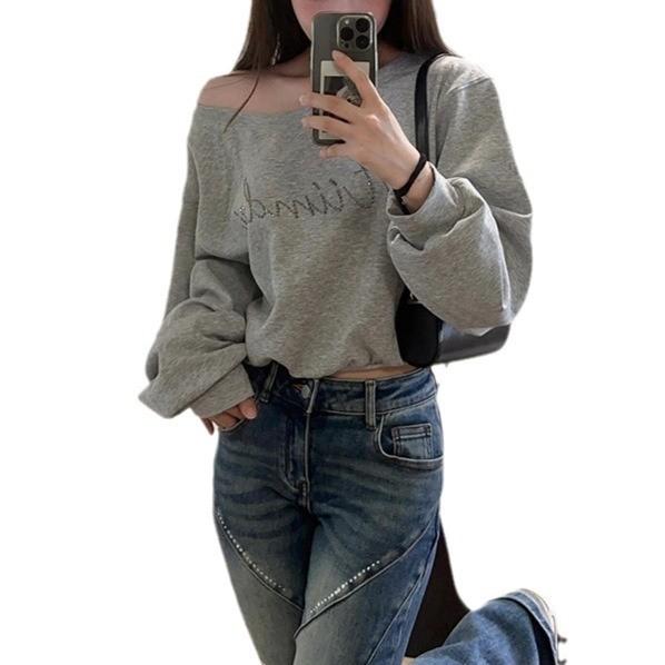 Women s Short Off Shoulder Sweatshirt Casual Pullover Long Sleeve Loose Fit Lightweight Top for Everyday Wear L
Women s Short Off Shoulder Sweatshirt Casual Pullover Long Sleeve Loose Fit Lightweight Top for Everyday Wear L