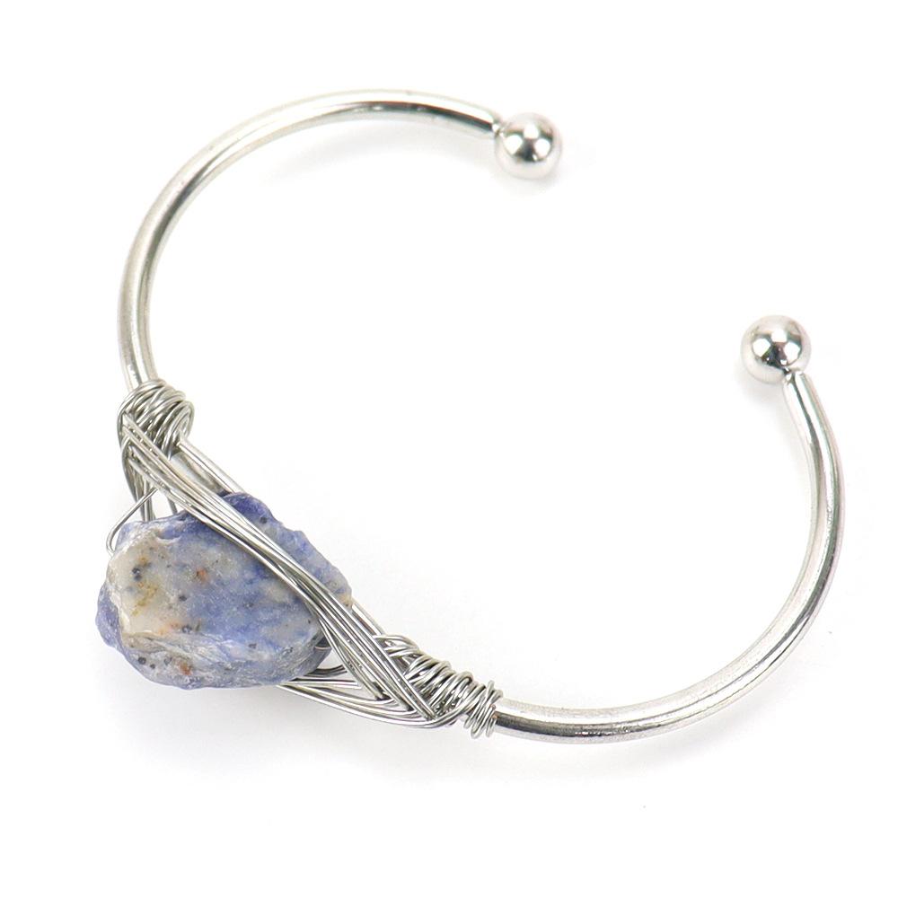 Hand-Wound Natural Crystal Rough Stone Amethyst Agate Bracelet, Bracelet Opening Adjustable B08 ляпіс-лазур кольору
Hand-Wound Natural Crystal Rough Stone Amethyst Agate Bracelet, Bracelet Opening Adjustable B08 ляпіс-лазур кольору