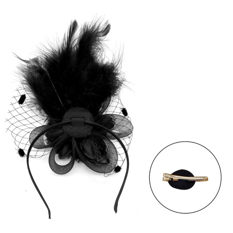 1920s Flower Hair Clip for Women Flapper Headpiece Headwear for Party Party Elegant Feather Large Flower чорний
1920s Flower Hair Clip for Women Flapper Headpiece Headwear for Party Party Elegant Feather Large Flower чорний