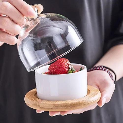Japanese Tableware Black Ceramic Dessert Bowl Fruit Platter Creative Glass Cover Household Snack Plate Dried Fruit Cake Plate
Japanese Tableware Black Ceramic Dessert Bowl Fruit Platter Creative Glass Cover Household Snack Plate Dried Fruit Cake Plate
