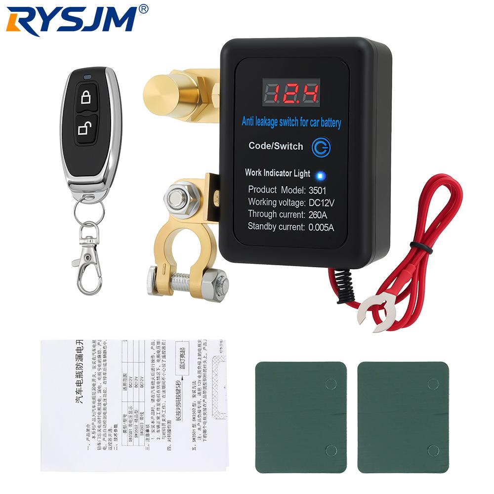 12V Remote Battery Cut Off Switch 260A Automatic Power Shut Off Kill Switch For Car SUV Truck Marine Battery Disconnect Switches
12V Remote Battery Cut Off Switch 260A Automatic Power Shut Off Kill Switch For Car SUV Truck Marine Battery Disconnect Switches