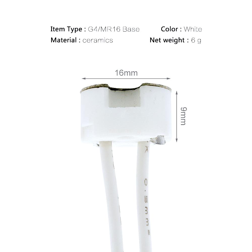 50 шт./лот G4 цоколь лампы MR11 GU5.3 MR16 держатель лампы керамический разъем для светодиодной галогенной лампы Pack of 50