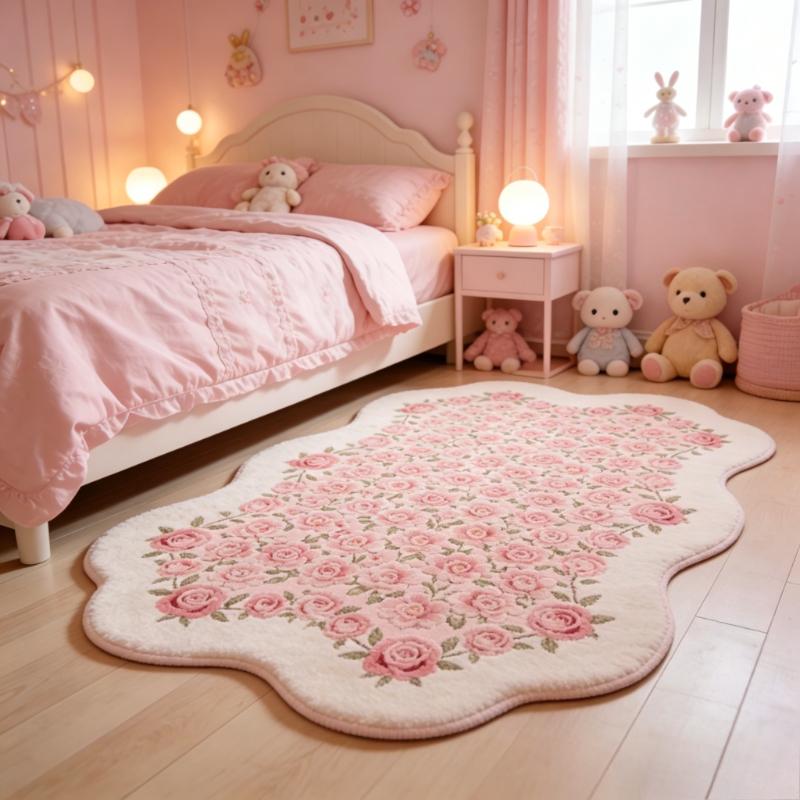 Girly Style Carpets for Living Room Pink Flowers Bedroom Decor Carpet Fluffy Soft Irregular Bedside Rug Home Thicken Floor Mat 80x120cm
Girly Style Carpets for Living Room Pink Flowers Bedroom Decor Carpet Fluffy Soft Irregular Bedside Rug Home Thicken Floor Mat 80x120cm