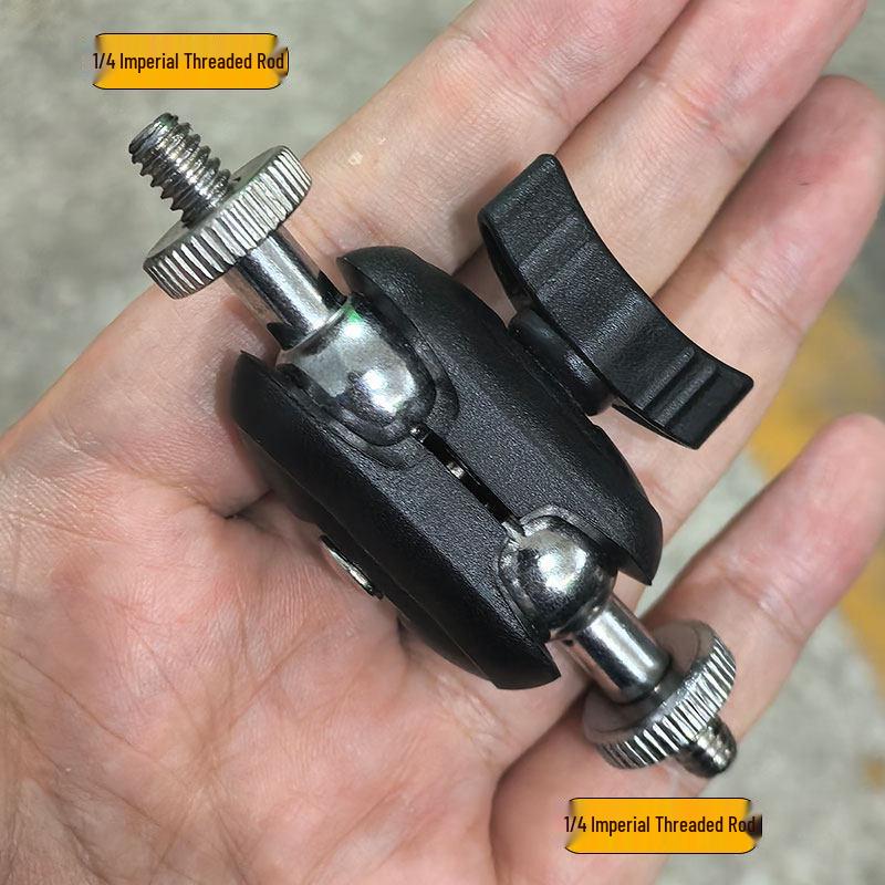 17mm Double Ball Head to 1/4 Tripod Phone Holder Swivel Connector for Tripod/Car Accessories
17mm Double Ball Head to 1/4 Tripod Phone Holder Swivel Connector for Tripod/Car Accessories