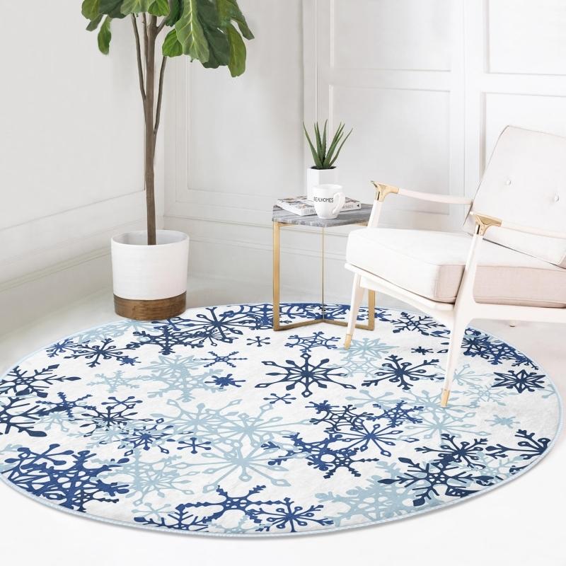 Special Design Modern Navy Blue Kitchen With Blue Crystal And Star Pattern On White Floor Round Carpet With Washable Non-Slip Base
Special Design Modern Navy Blue Kitchen With Blue Crystal And Star Pattern On White Floor Round Carpet With Washable Non-Slip Base
