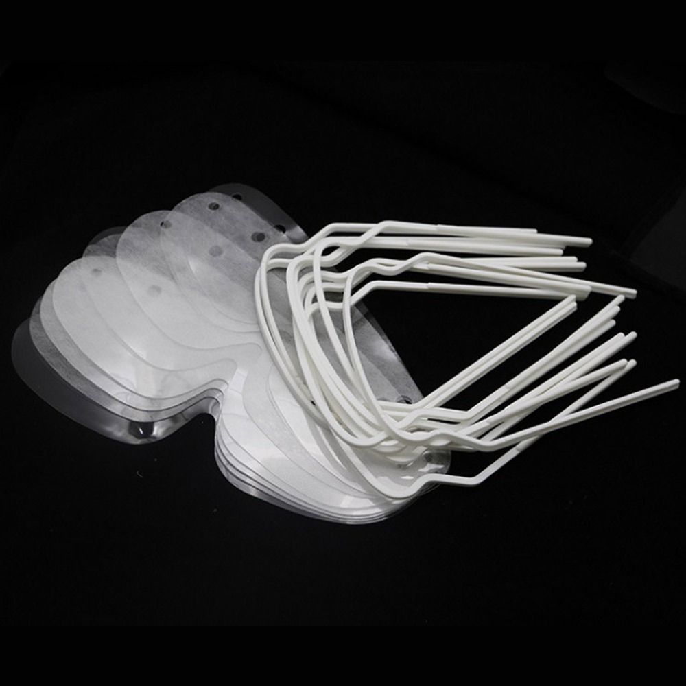 10 шт. Безрамный полулицевой щиток Стоматологические материалы Защитный козырек Одноразовые защитные очки белый
10 шт. Безрамный полулицевой щиток Стоматологические материалы Защитный козырек Одноразовые защитные очки белый