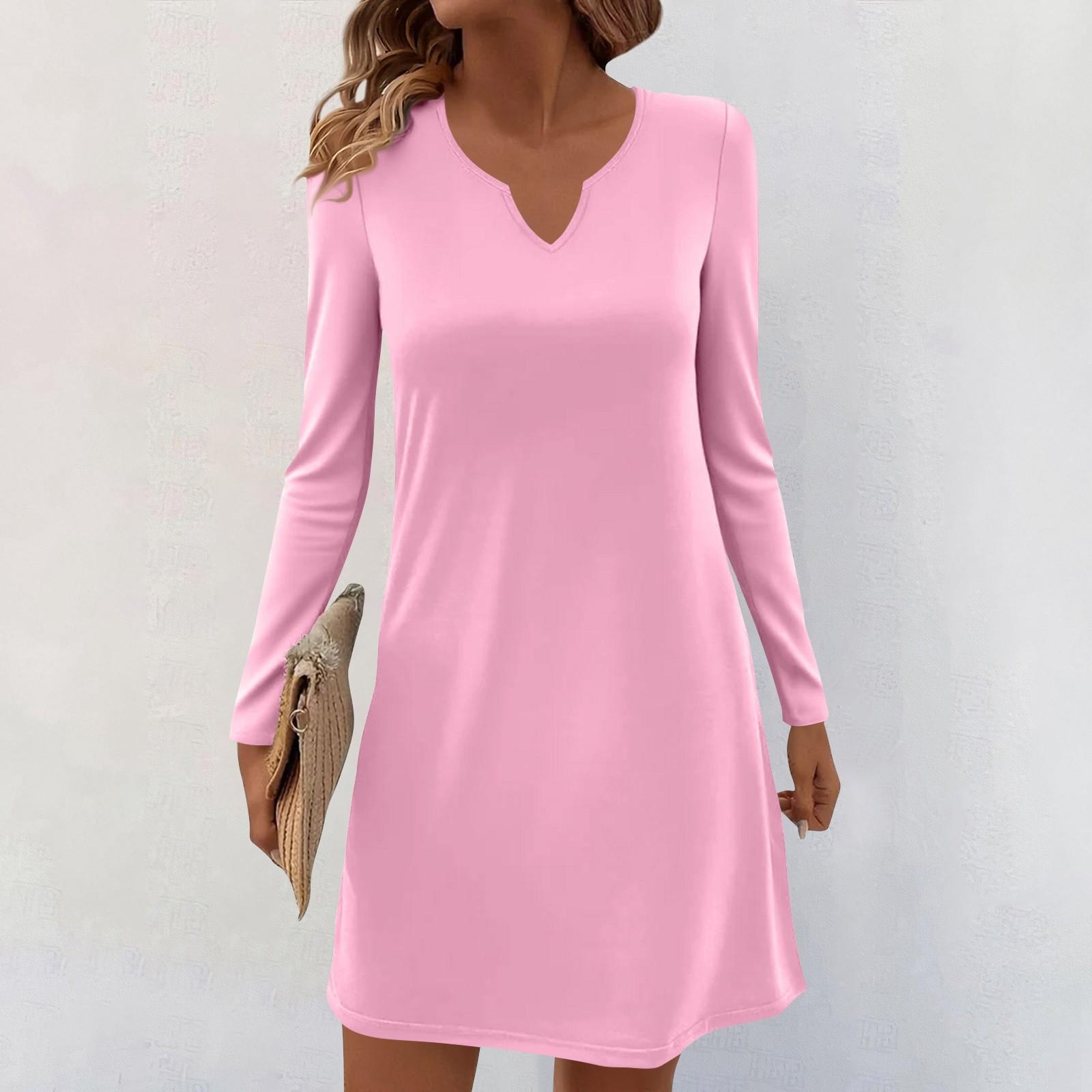 Женские повседневные миди-платья с длинным рукавом, V-образным вырезом и принтом L розовый
Женские повседневные миди-платья с длинным рукавом, V-образным вырезом и принтом L розовый
