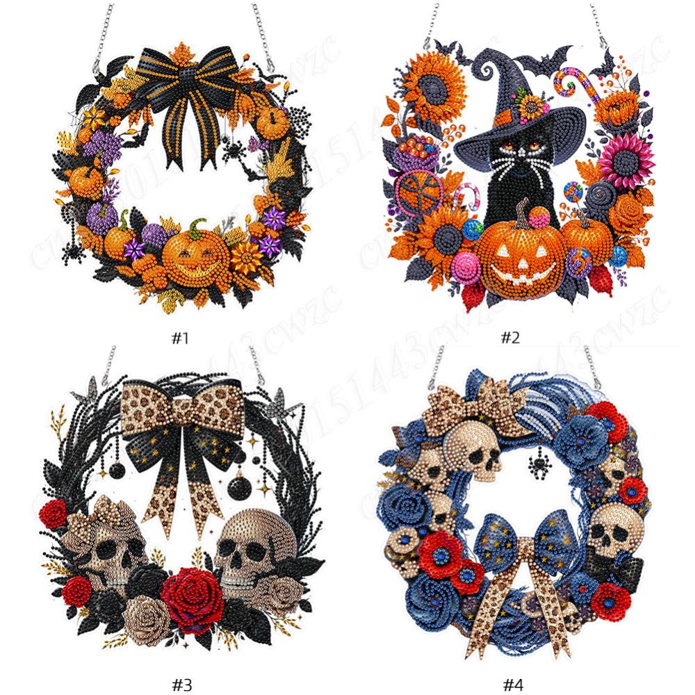 Acrylic Special Shape Halloween Skull Diamond Painting Garland Pendant 5D DIY Diamond Painting Wreath Pendant for Wall Window
Acrylic Special Shape Halloween Skull Diamond Painting Garland Pendant 5D DIY Diamond Painting Wreath Pendant for Wall Window