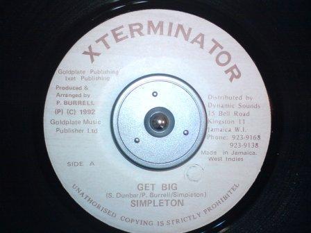 7inch Record SIMPLETON - Get Big none Xterminator 1992 Jamaica Reggae, Ska & Dub Used
7inch Record SIMPLETON - Get Big none Xterminator 1992 Jamaica Reggae, Ska & Dub Used