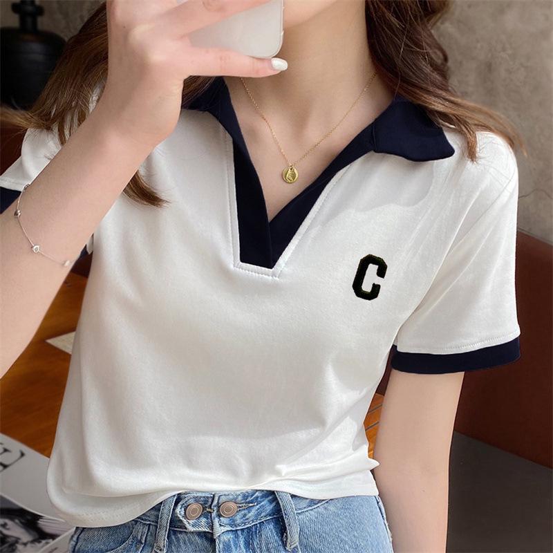 2025 Plus Size V-Neck Polo Shirt: Short Sleeve, Slimming, Tummy-Covering, Straight Shoulder, Summer Top 2XL (120-130 jin)
2025 Plus Size V-Neck Polo Shirt: Short Sleeve, Slimming, Tummy-Covering, Straight Shoulder, Summer Top 2XL (120-130 jin)