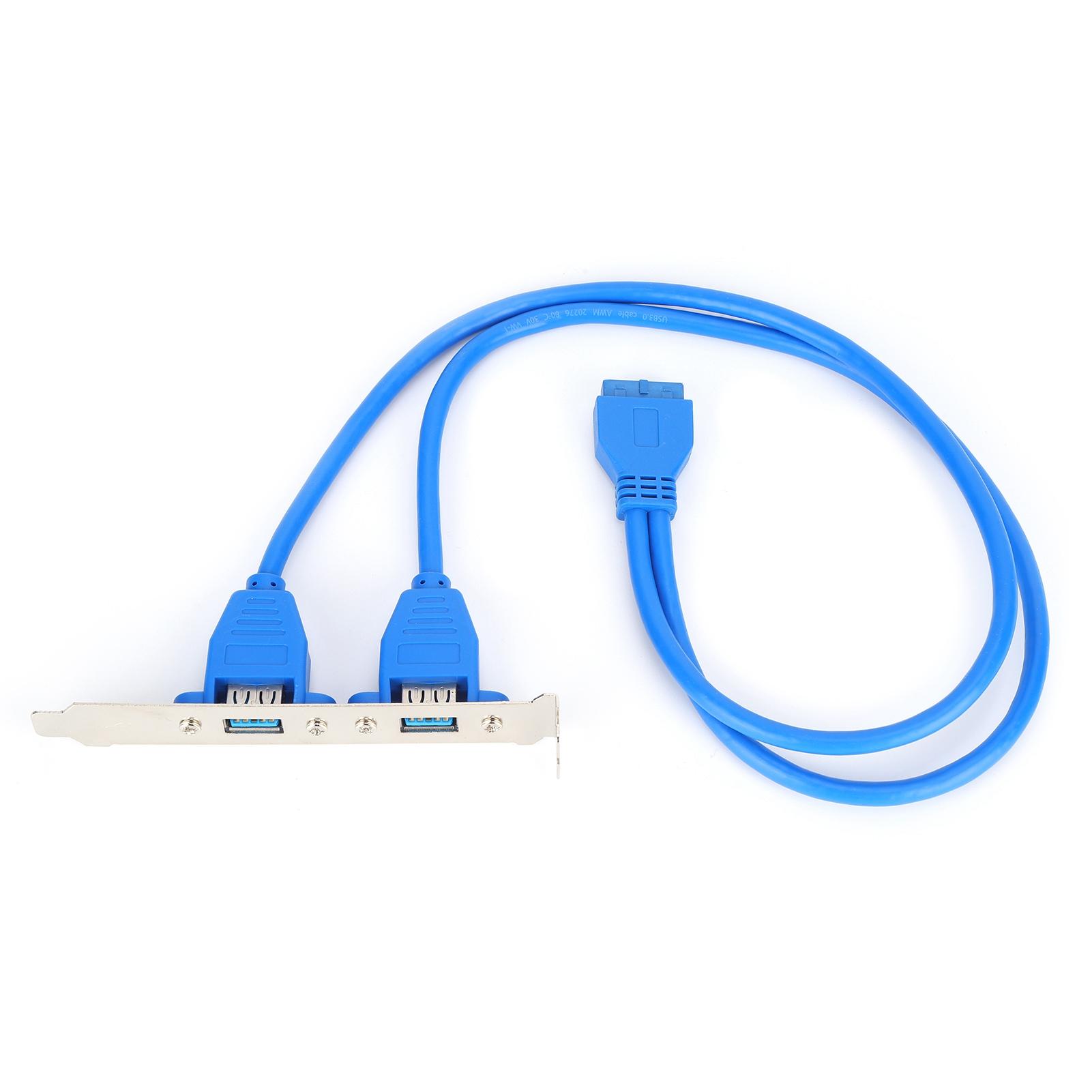 USB Rear Panel Bracket Motherboard 19 Pin to Dual Port A Female Extension Baffle Cable
USB Rear Panel Bracket Motherboard 19 Pin to Dual Port A Female Extension Baffle Cable