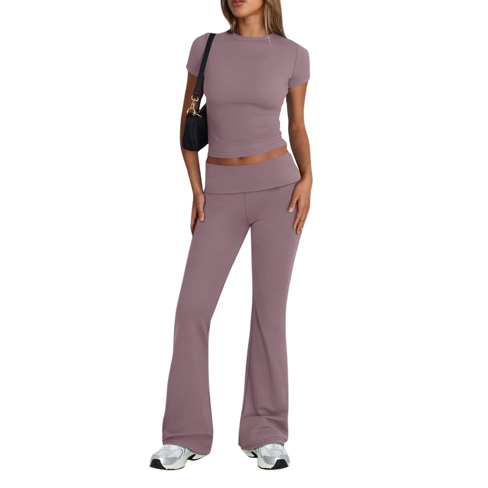 Women s Fashion Color Round Neck Short Sleeve Top Wide Leg Pants Set L фіолетовий
Women s Fashion Color Round Neck Short Sleeve Top Wide Leg Pants Set L фіолетовий