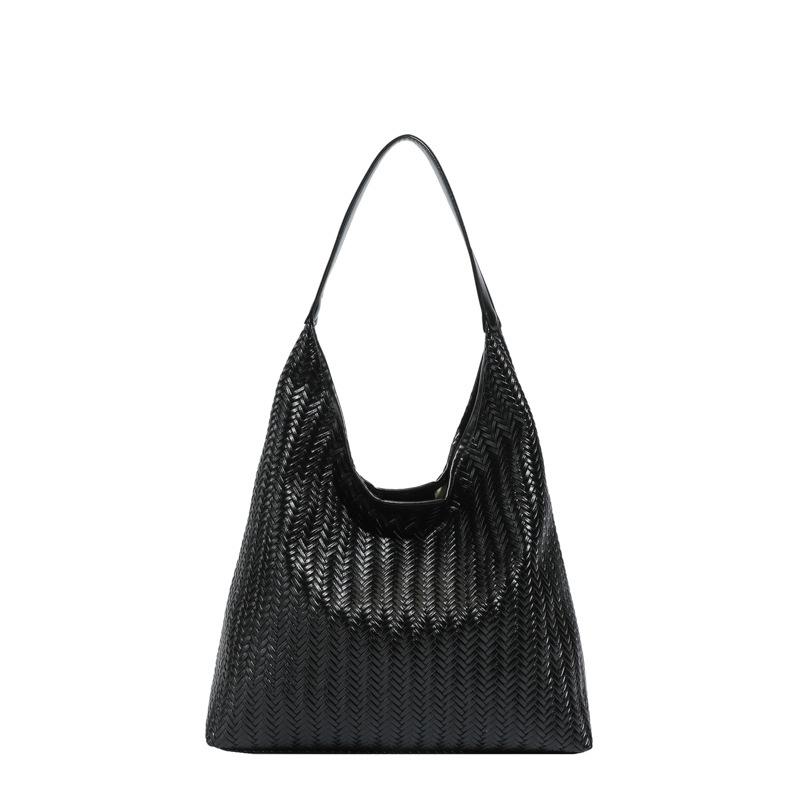 Texture fashionable woven pattern retro simple new large capacity casual commuting single shoulder underarm tote bag women чёрный
Texture fashionable woven pattern retro simple new large capacity casual commuting single shoulder underarm tote bag women чёрный