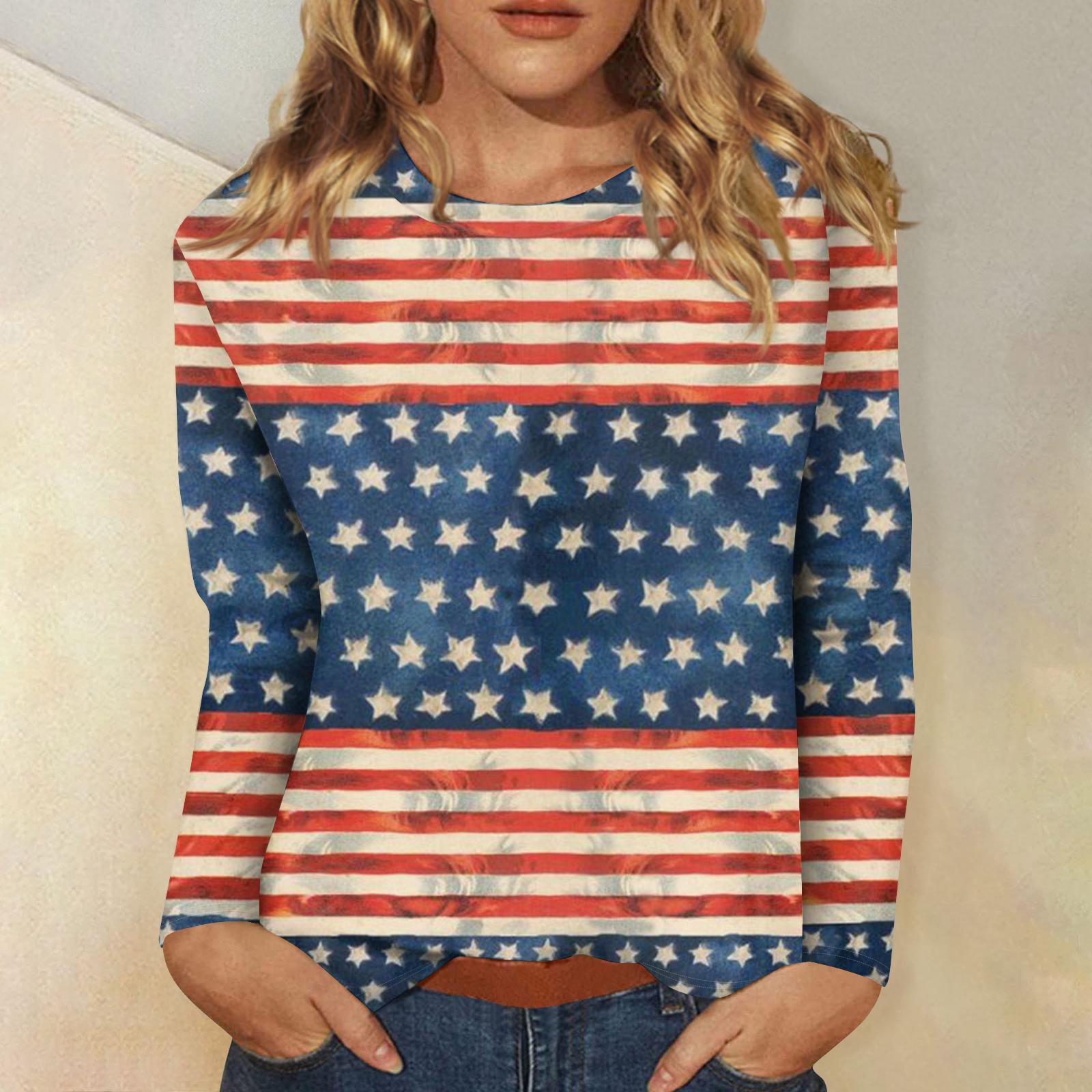 Ladies Independence Day printed casual and fashionable round neck long sleeved pullover top XL червоний
Ladies Independence Day printed casual and fashionable round neck long sleeved pullover top XL червоний