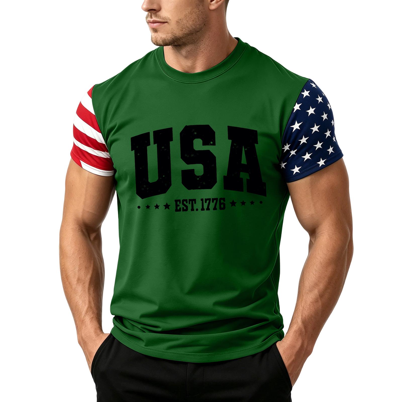 Men s Independence Day Flag Print Short Sleeve T-Shirt, Loose Casual Daily Summer Tops XXL
Men s Independence Day Flag Print Short Sleeve T-Shirt, Loose Casual Daily Summer Tops XXL