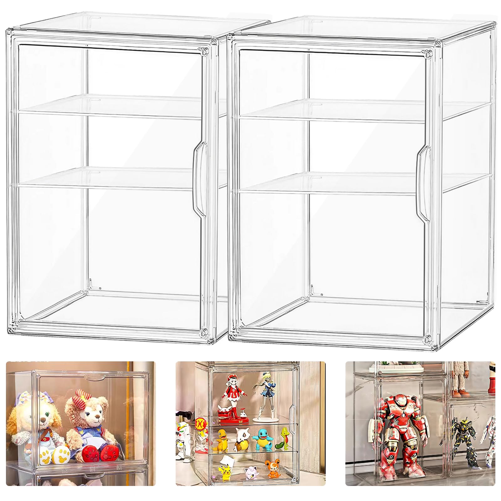 Mirasizuku Collection Case Set of 2 Magnetic Door Figure Case Large Width 26cm x Depth 20cm x Height 36cm Acrylic Case Storage Case with 4 Dividers
Mirasizuku Collection Case Set of 2 Magnetic Door Figure Case Large Width 26cm x Depth 20cm x Height 36cm Acrylic Case Storage Case with 4 Dividers