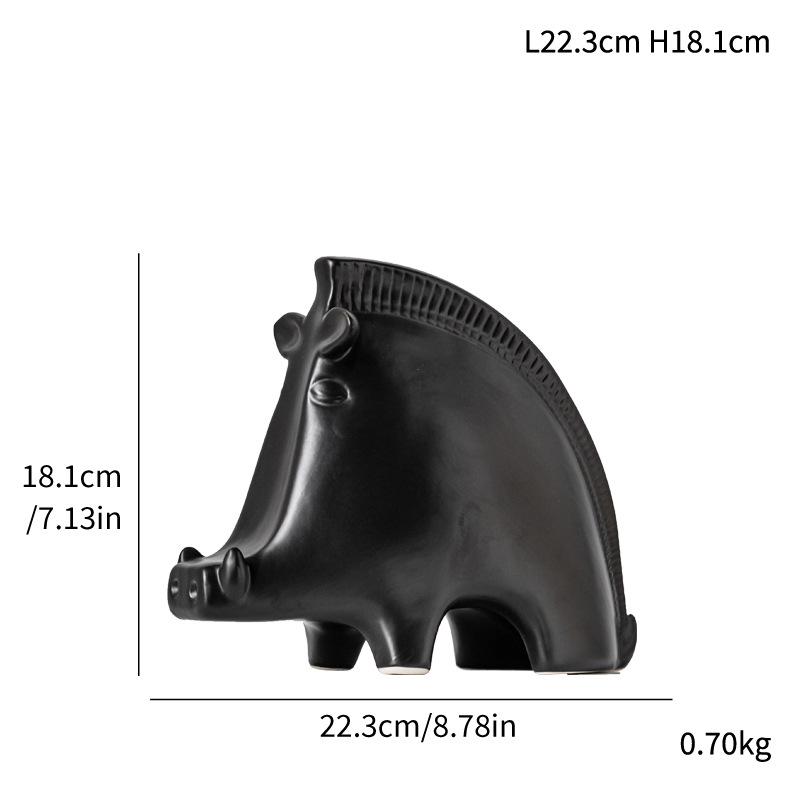 Nordic Style Wild Boar Shape Ceramic Handicrafts Home Light Luxury Soft Decoration Ornament Gifts B33 black
Nordic Style Wild Boar Shape Ceramic Handicrafts Home Light Luxury Soft Decoration Ornament Gifts B33 black