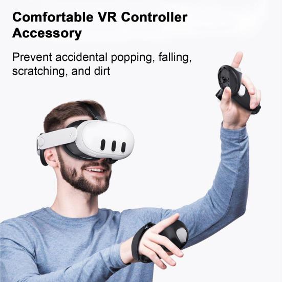 Чехол для ручки контроллера VR Противоскользящая текстура Износостойкий регулируемый дизайн Простота установки Силиконовый чехол для ручек контроллера для Meta Quest 3 чёрный
Чехол для ручки контроллера VR Противоскользящая текстура Износостойкий регулируемый дизайн Простота установки Силиконовый чехол для ручек контроллера для Meta Quest 3 чёрный