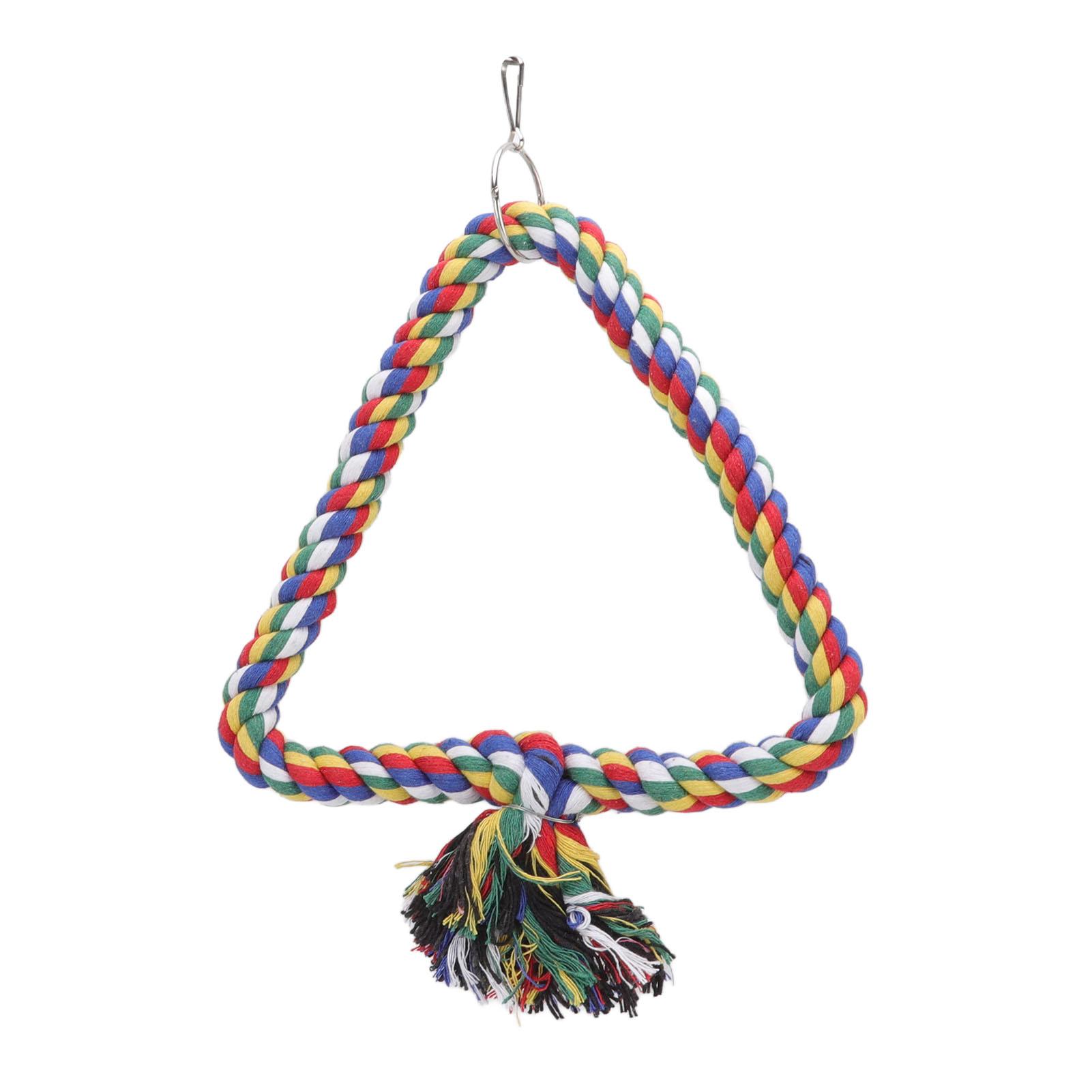 Bird Swing Toy Triangular Colorful Climbing Playing Rope s Perch Stand for Cockatiels Parakeets
Bird Swing Toy Triangular Colorful Climbing Playing Rope s Perch Stand for Cockatiels Parakeets