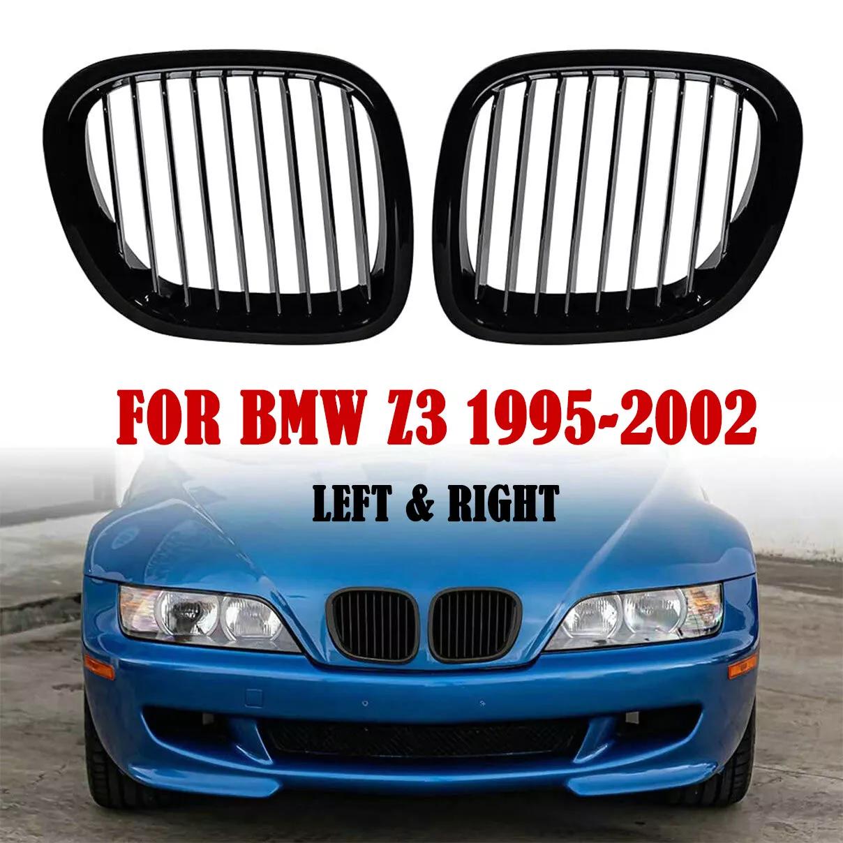 Для BMW Z3 E36 1996-2002 передняя гоночная решетка радиатора глянцевая черная автомобильная спортивная решетка с одной планкой глянцевая черная решетка радиатора